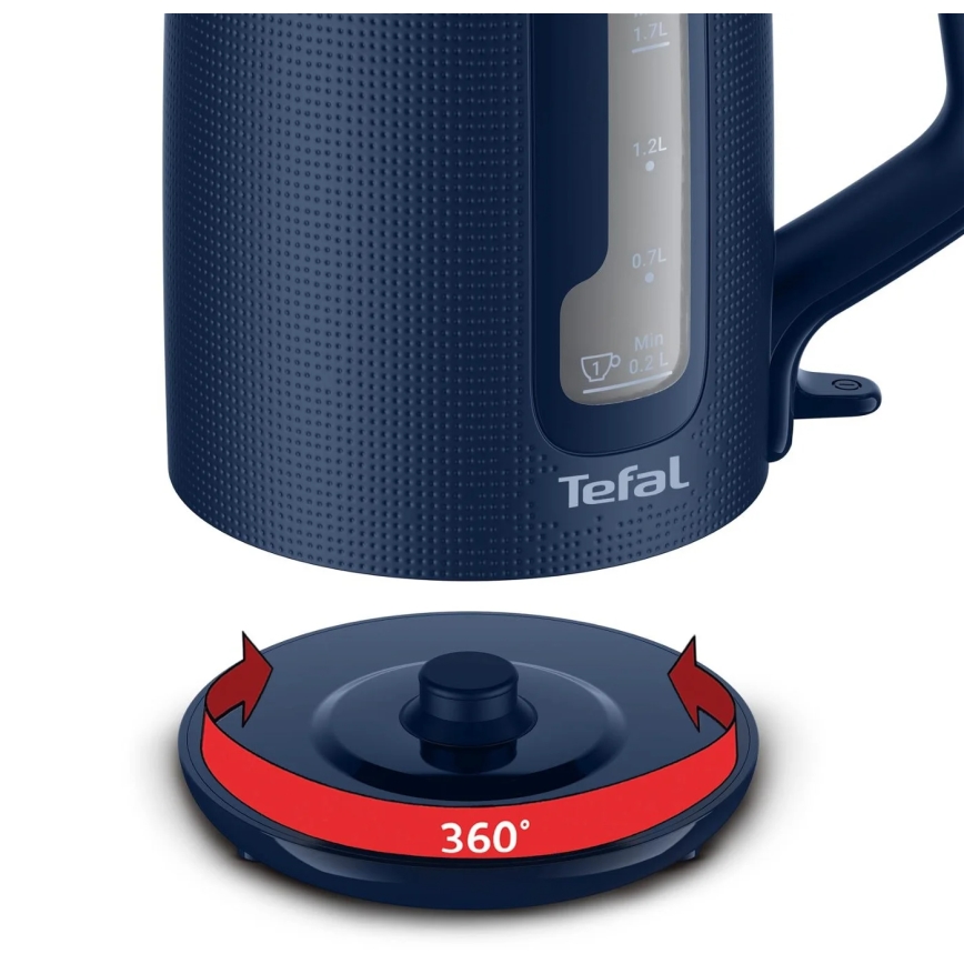 Tefal - Ketel MORNING 1,7 l 2400W/230V blauw