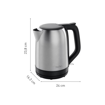 Tefal - Ketel SUBITO 1,7l 2400W/230V roestvrij/zwart