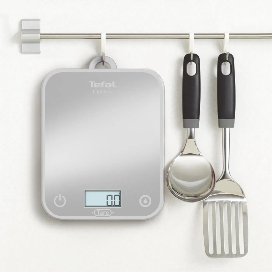 Tefal - Keukenweegschaal OPTISS 2xAAA grijs