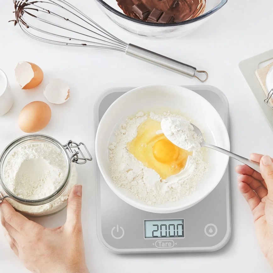 Tefal - Keukenweegschaal OPTISS 2xAAA grijs