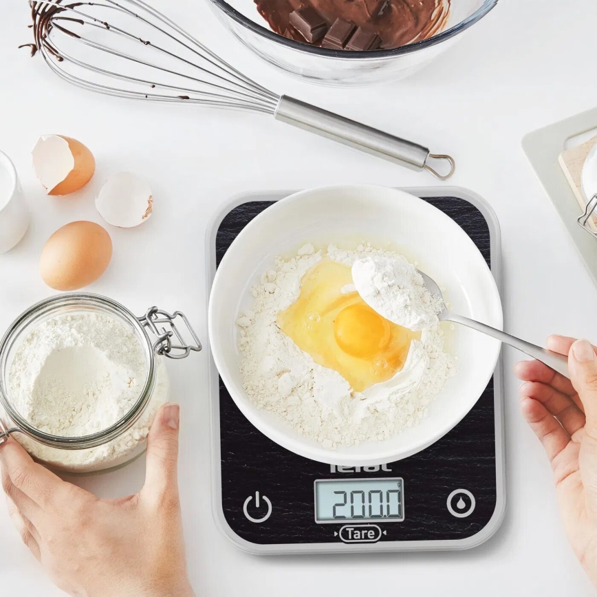 Tefal - Keukenweegschaal OPTISS 2xAAA zwart