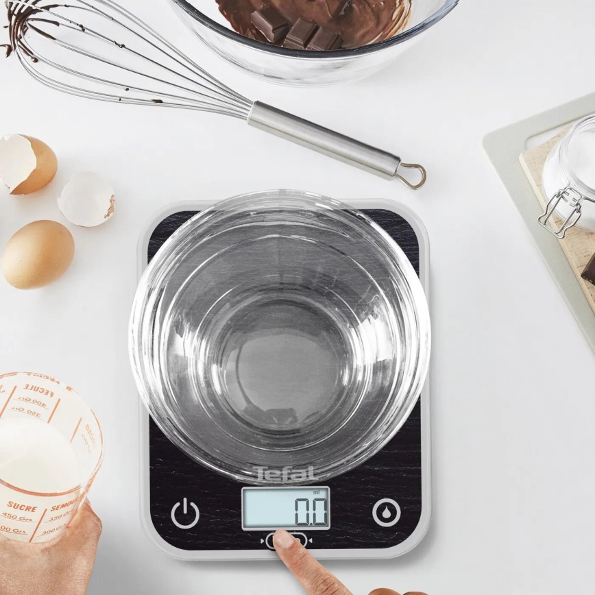 Tefal - Keukenweegschaal OPTISS 2xAAA zwart
