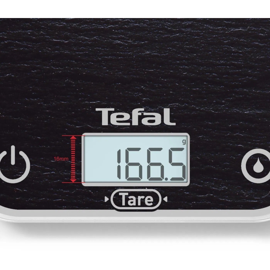 Tefal - Keukenweegschaal OPTISS 2xAAA zwart
