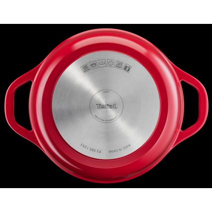 Tefal - Kookpan met deksel 24 cm AIR, rood