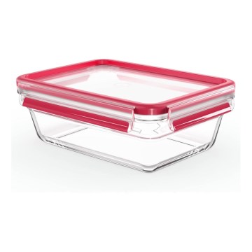 Tefal - MSEAL GLASS bewaarcontainer 1,3 l, rood/glas