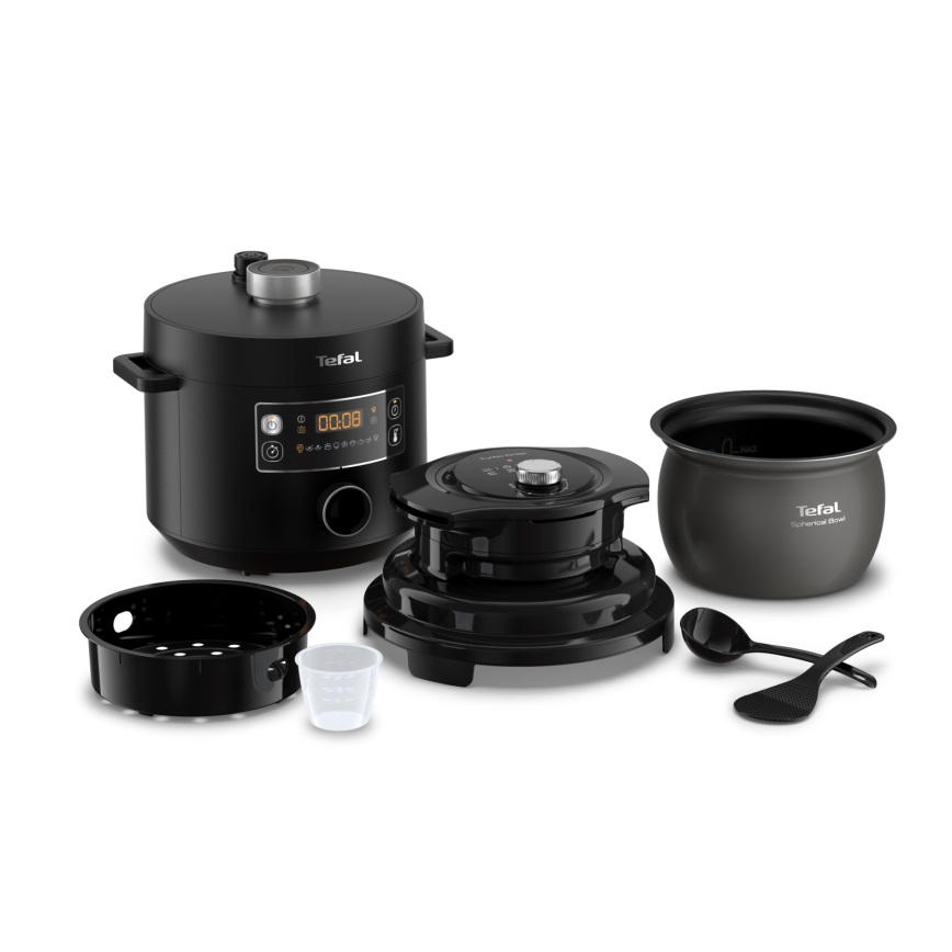 Tefal - Multifunctionele elektrische snelkookpan 7,6 l 1200 W/230 V zwart