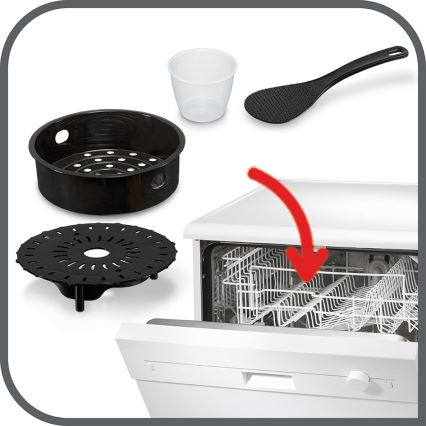 Tefal - Multifunctionele elektrische snelkookpan ALL IN ONE POT 1100W/230V mat chroom/zwart