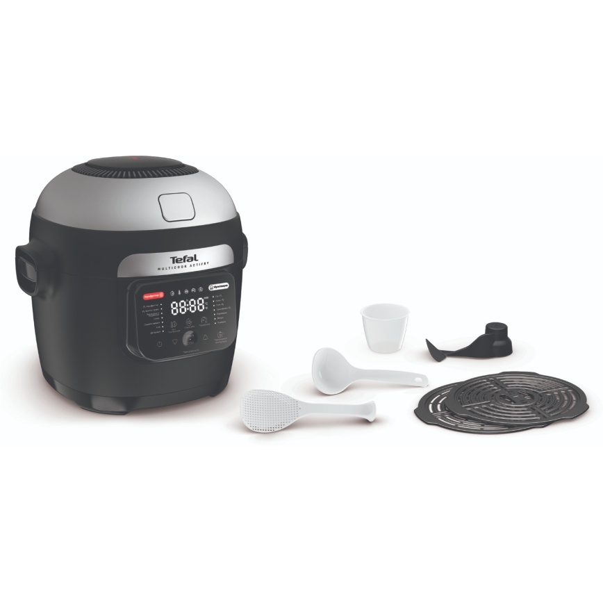 Tefal - Multifunctionele kookpan en heteluchtfriteuse 2-in-1 MULTICOOK ACTIFRY 1334W/230V 6 l