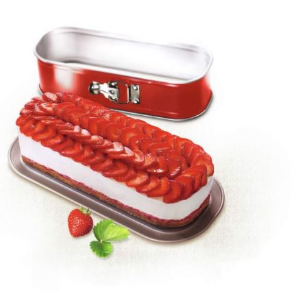 Tefal - Opvouwbare ovale bakvorm DELIBAKE 30x11 cm rood