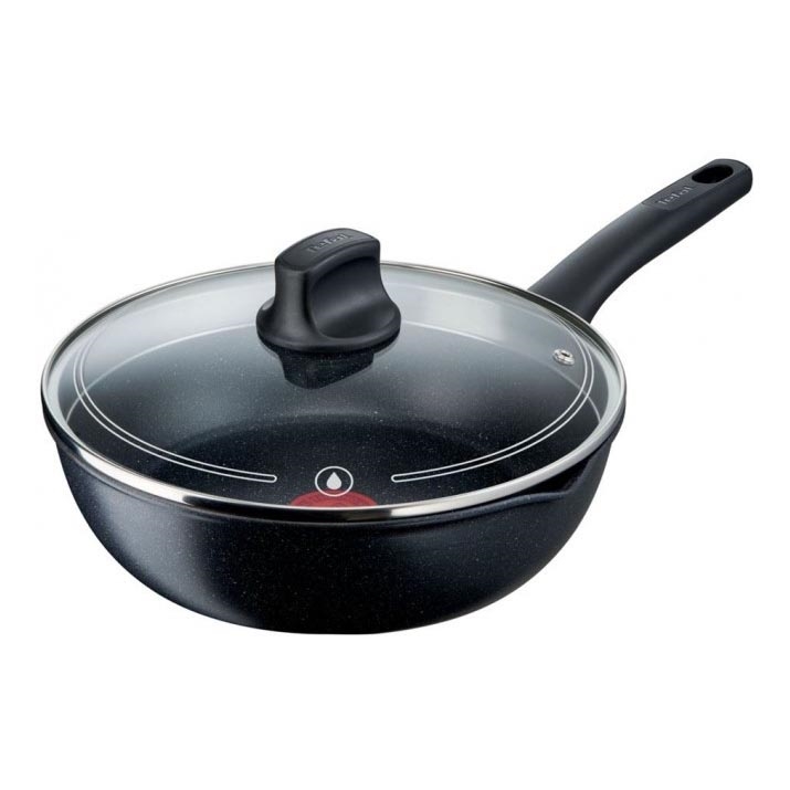 Tefal - Pan met deksel BLACK STONE 26 cm