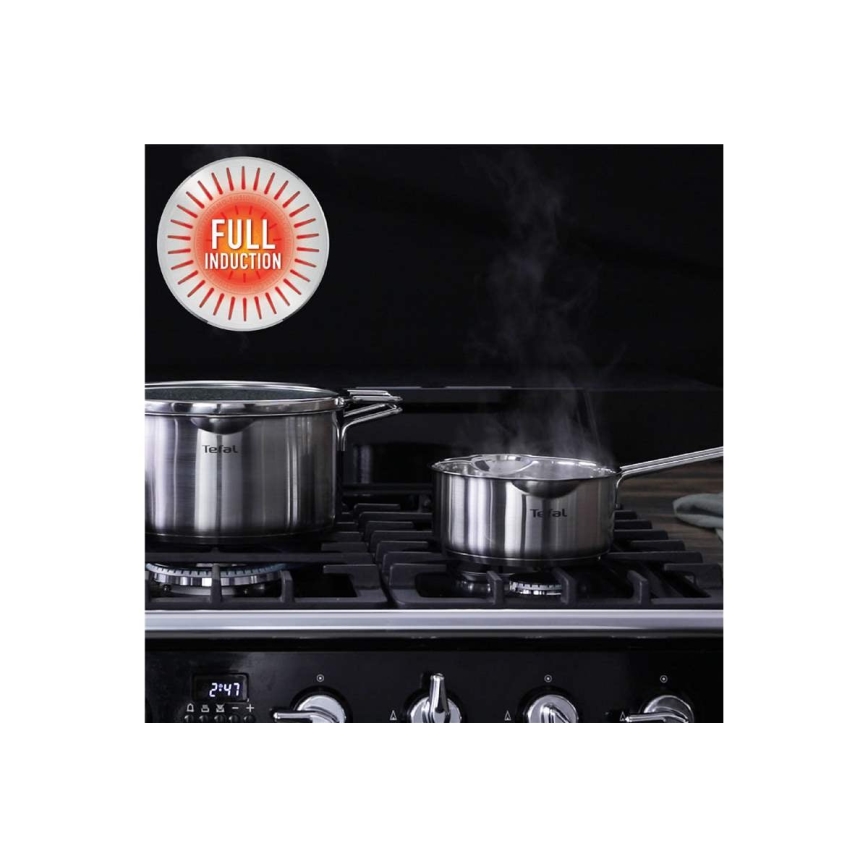 Tefal - Pannenset 10-delig NORDICA van roestvrij staal
