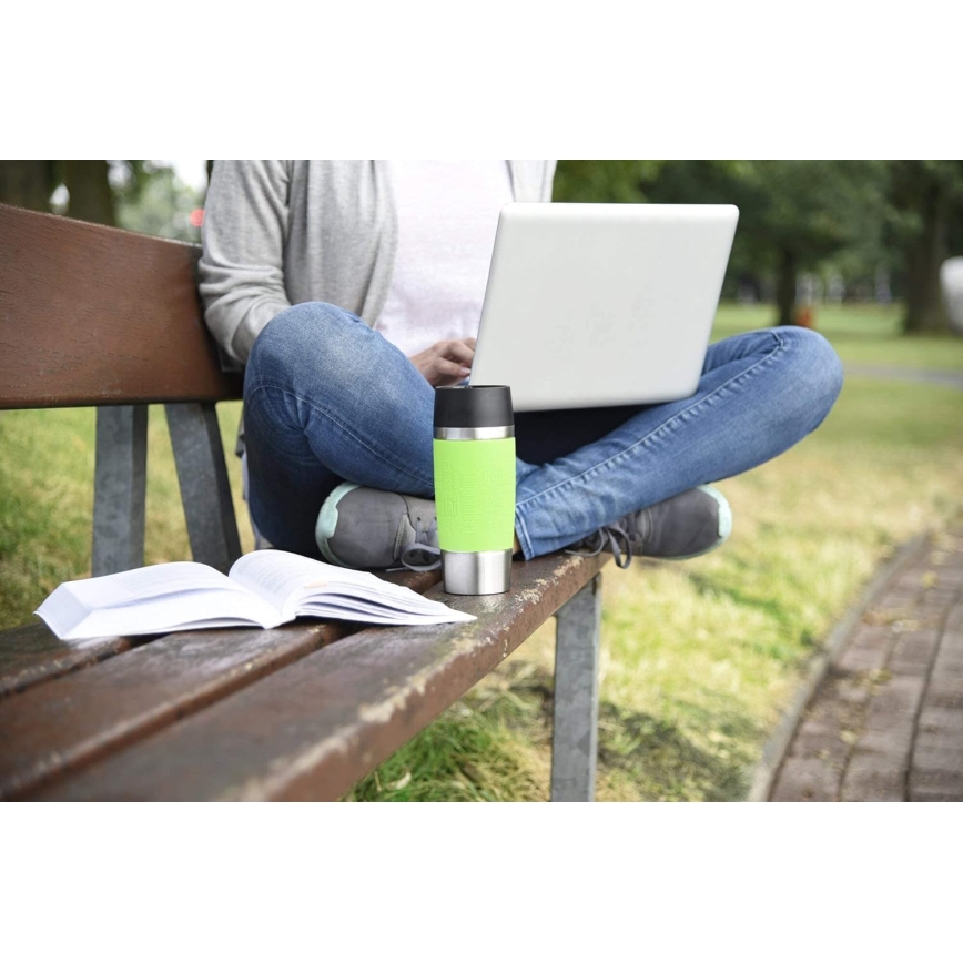 Tefal - Reismok 360 ml TRAVEL MUG roestvrij/groen