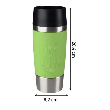 Tefal - Reismok 360 ml TRAVEL MUG roestvrij/groen