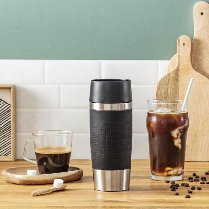 Tefal - Reismok 360 ml TRAVEL MUG roestvrij/zwart