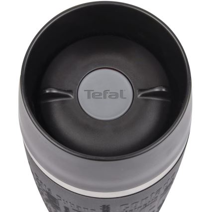 Tefal - Reismok 360 ml TRAVEL MUG roestvrij/zwart