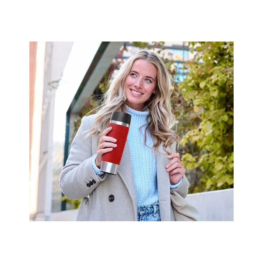 Tefal - Reismok 500 ml TRAVEL MUG roestvrij/rood