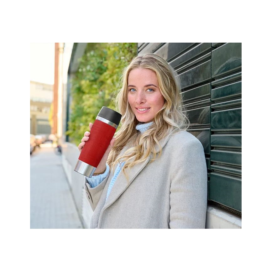 Tefal - Reismok 500 ml TRAVEL MUG roestvrij/rood