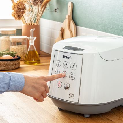 Tefal - Rijstkoker 8-in-1 EASY COOK 750 W/230 V 5 l wit
