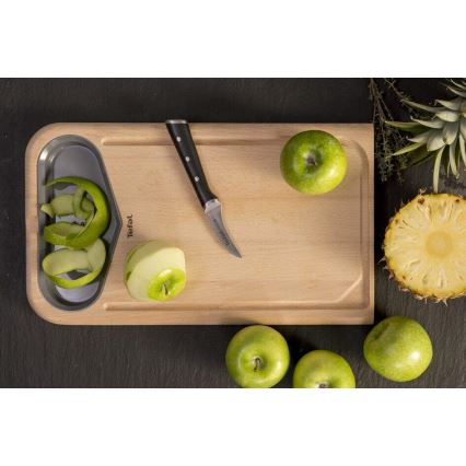 Tefal - Roestvrijstalen vleesmes ICE FORCE 7 cm glanzend chroom/zwart