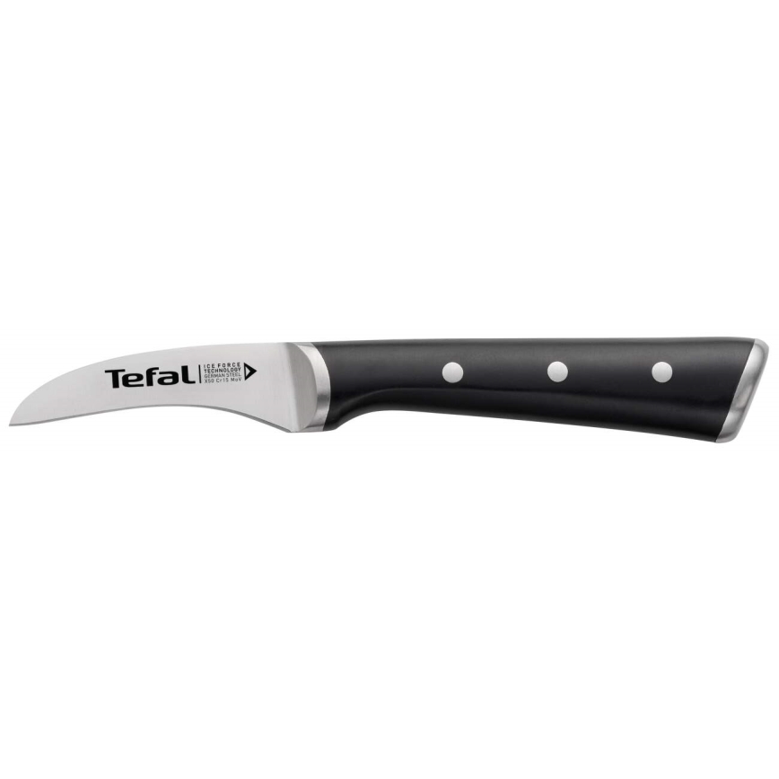 Tefal - Roestvrijstalen vleesmes ICE FORCE 7 cm glanzend chroom/zwart