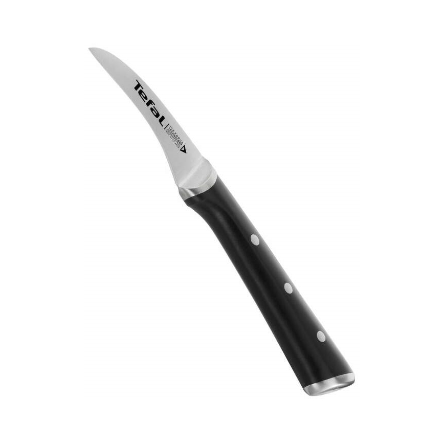Tefal - Roestvrijstalen vleesmes ICE FORCE 7 cm glanzend chroom/zwart