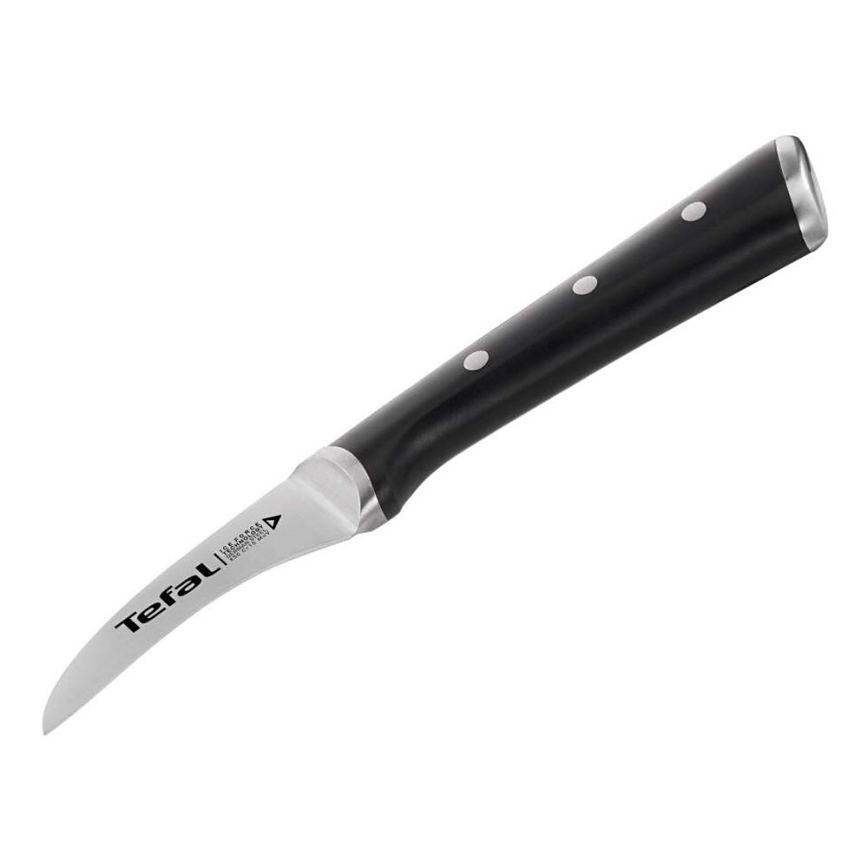 Tefal - Roestvrijstalen vleesmes ICE FORCE 7 cm glanzend chroom/zwart