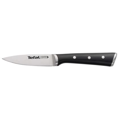 Tefal - Roestvrijstalen vleesmes ICE FORCE 9 cm glanzend chroom/zwart