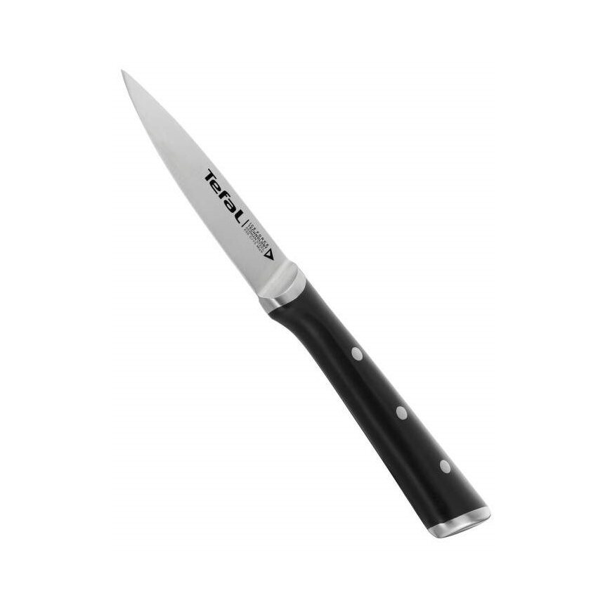 Tefal - Roestvrijstalen vleesmes ICE FORCE 9 cm glanzend chroom/zwart