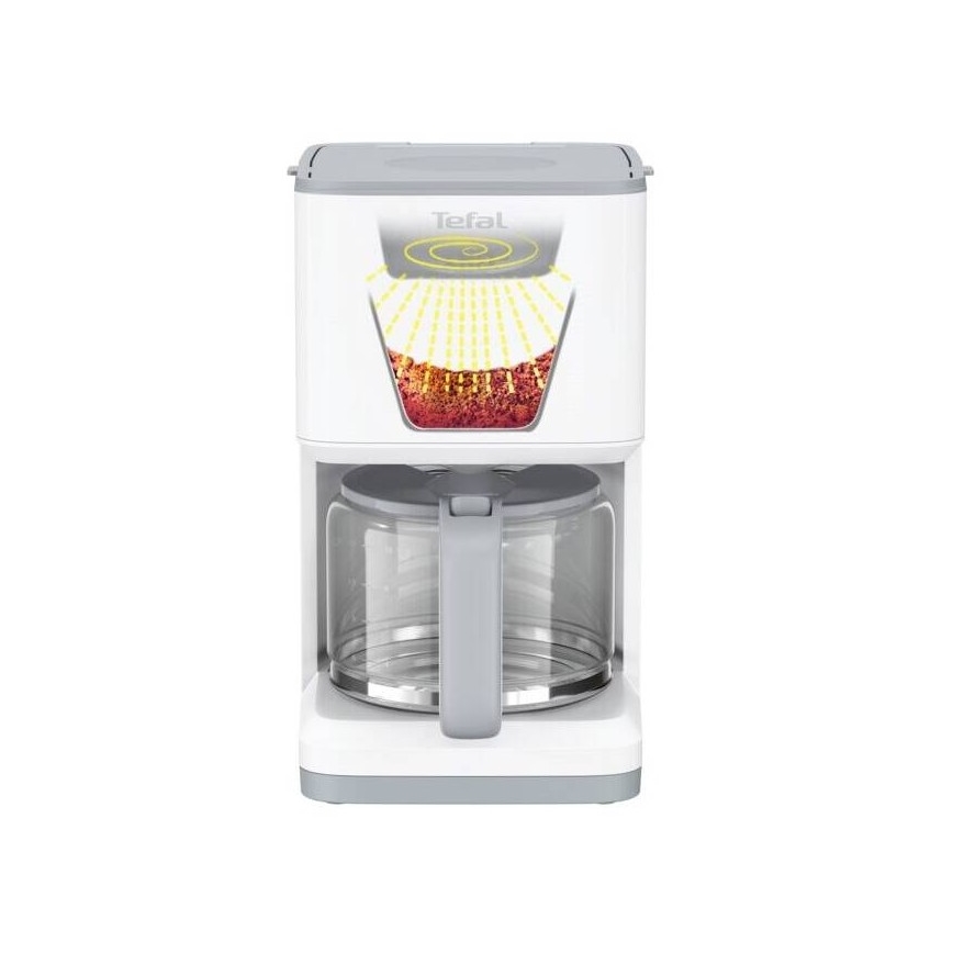 Tefal - Filterkoffiezetapparaat met LCD-display SENSE 1000W/230V wit