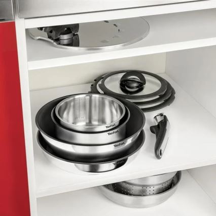 Tefal - Set kookgerei 10 st. INGENIO EMOTION roestvrijstaal