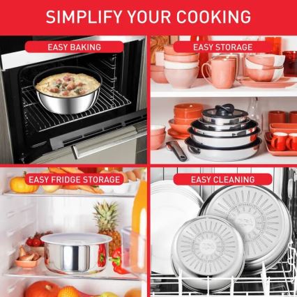 Tefal - Set kookgerei 13 st. INGENIO PREFERENCE ON roestvrij