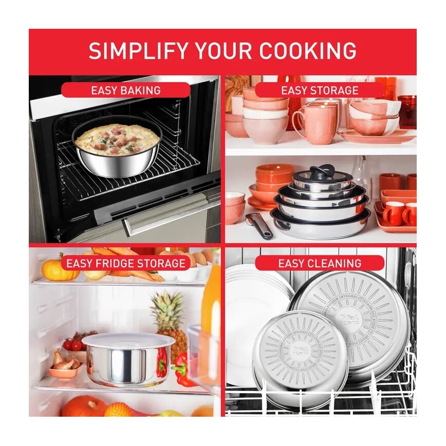 Tefal - Set kookgerei 13 st. INGENIO PREFERENCE ON roestvrij