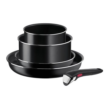 Tefal - Set kookgerei 5 st. INGENIO EASY COOK & CLEAN BLACK