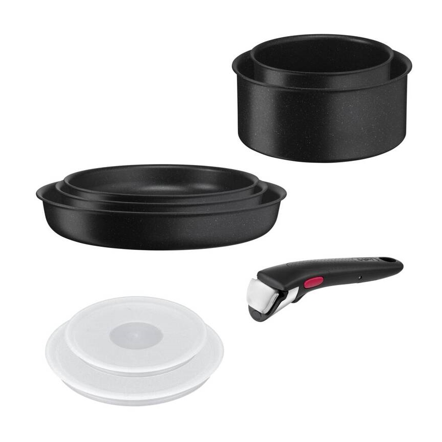 Tefal - Set kookgerei 8 st. INGENIO BLACK STONE