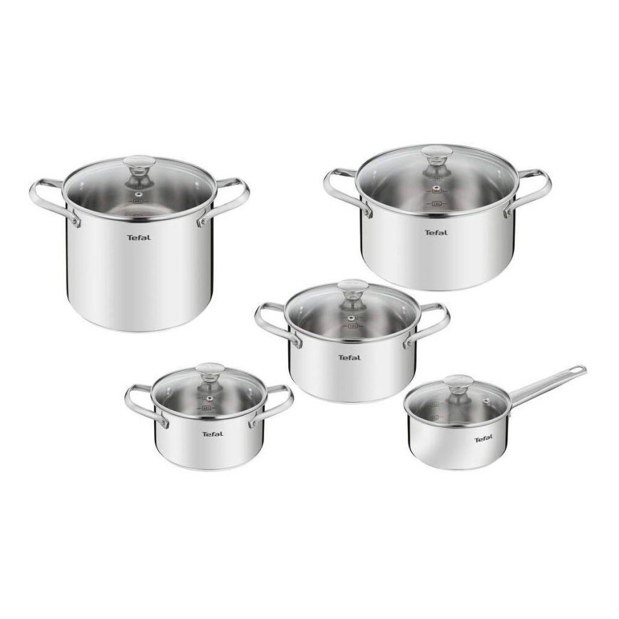 Tefal - Set potten 10 st. COOK EAT roestvrij