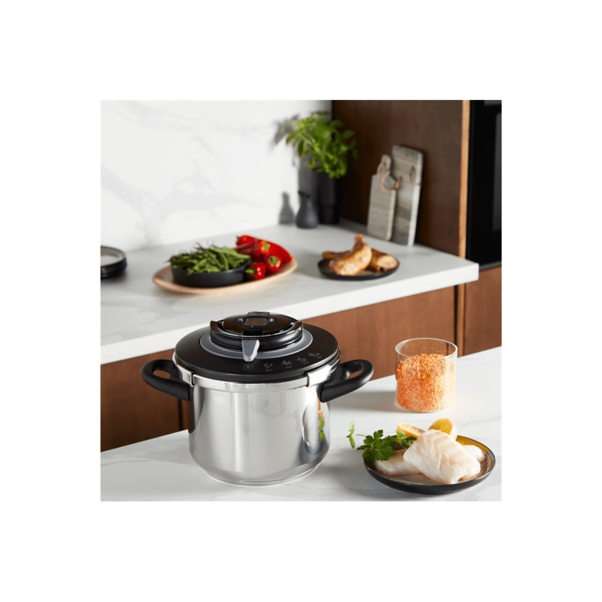 Tefal - Snelkookpan 6 l CLIPSO+ CHEF roestvrij