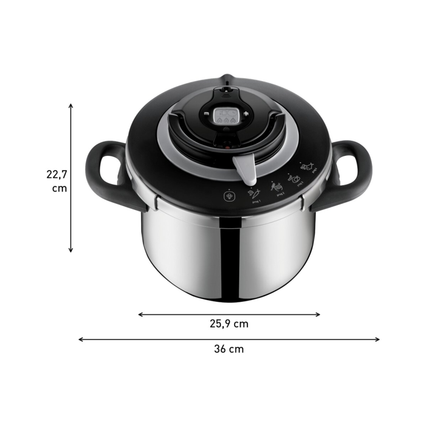 Tefal - Snelkookpan 6 l CLIPSO+ CHEF roestvrij