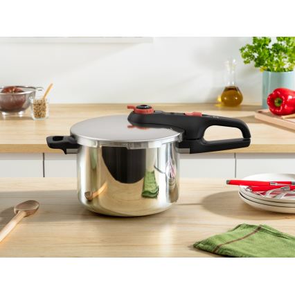 Tefal - Snelkookpan 6 l SECURE TRENDY + 5-delige set INGENIO EMOTION