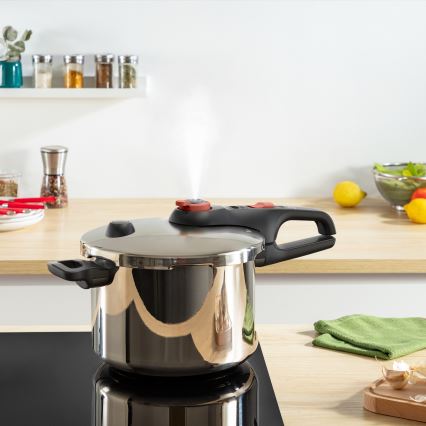 Tefal - Snelkookpan 6 l SECURE TRENDY + 5-delige set INGENIO EMOTION