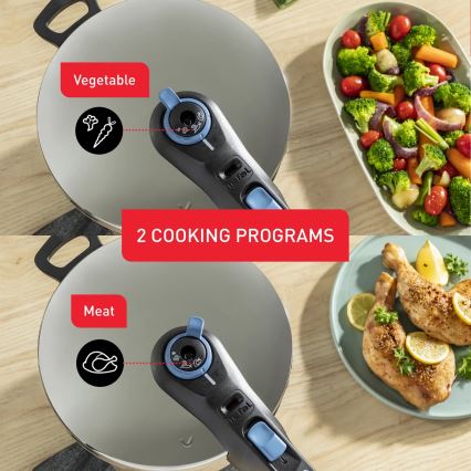 Tefal - Snelkookpan 6 l SECURE TRENDY roestvrij