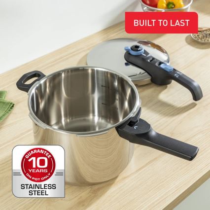 Tefal - Snelkookpan 6 l SECURE TRENDY roestvrij