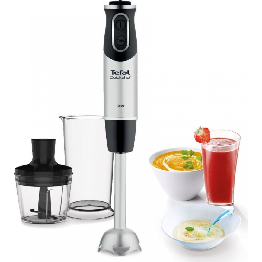 Tefal - Staafmixer QUICKCHEF 2in1 1000W/230V mat chroom/zwart