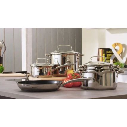 Tefal - Steelpan met deksel DUETTO 16 cm