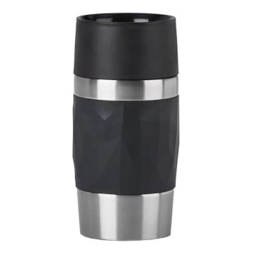 Tefal - Thermische mok 300 ml COMPACT MUG roestvrij/zwart