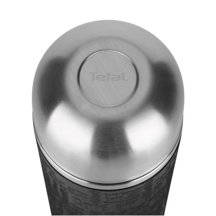 Tefal - Thermoskan met mok 0,5 l SENATOR roestvrij/zwart