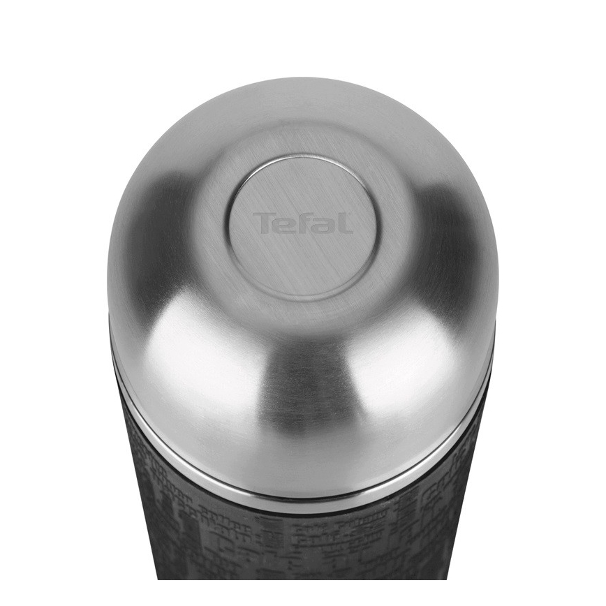 Tefal - Thermoskan met mok 0,5 l SENATOR roestvrij/zwart