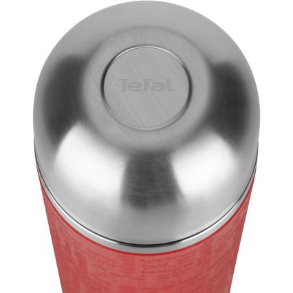 Tefal - Thermoskan met mok 1 l SENATOR roestvrij/rood