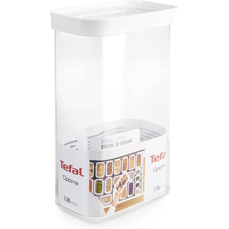 Tefal - Voedselbewaardoos 2,2 l OPTIMA wit/doorzichtig