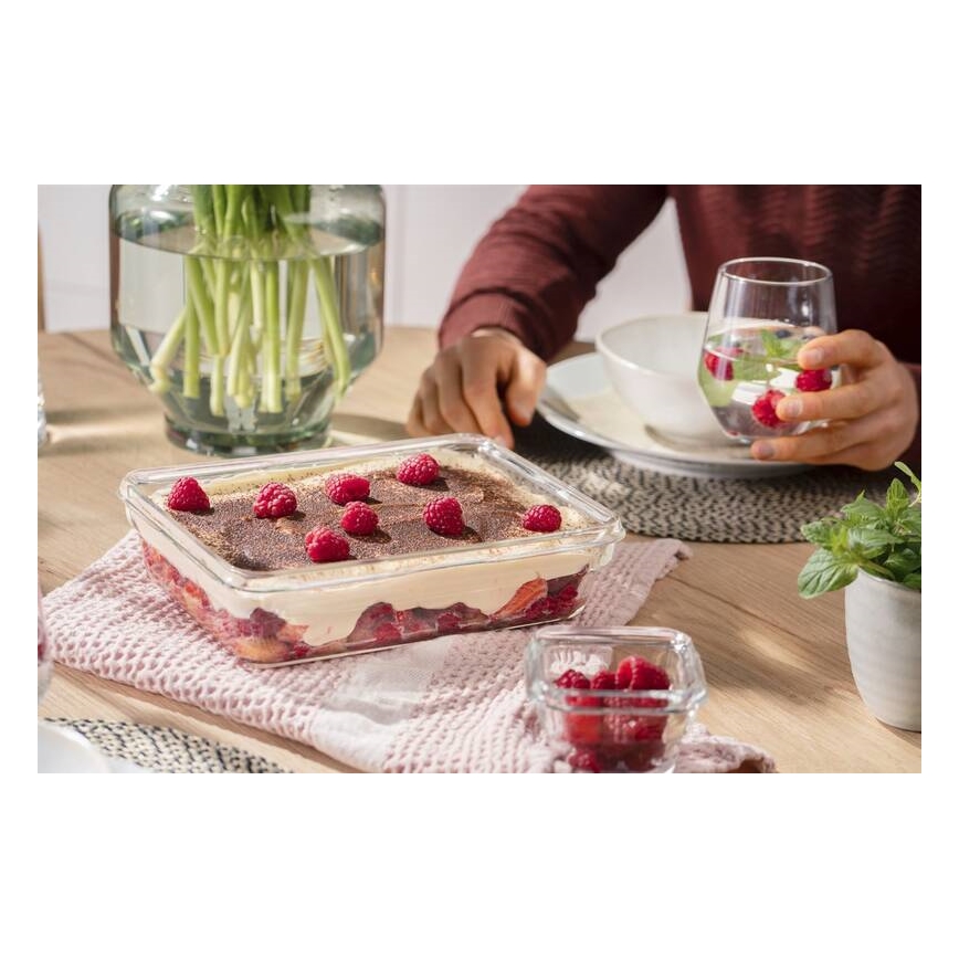 Tefal - Voedselbewaardoos 3 l MSEAL GLASS rood/glas