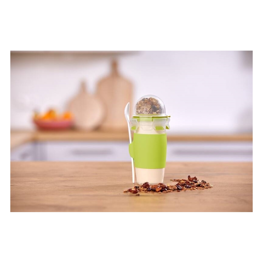 Tefal - Yoghurtpotje met een lepel 0,45 l MASTER SEAL TO GO groen